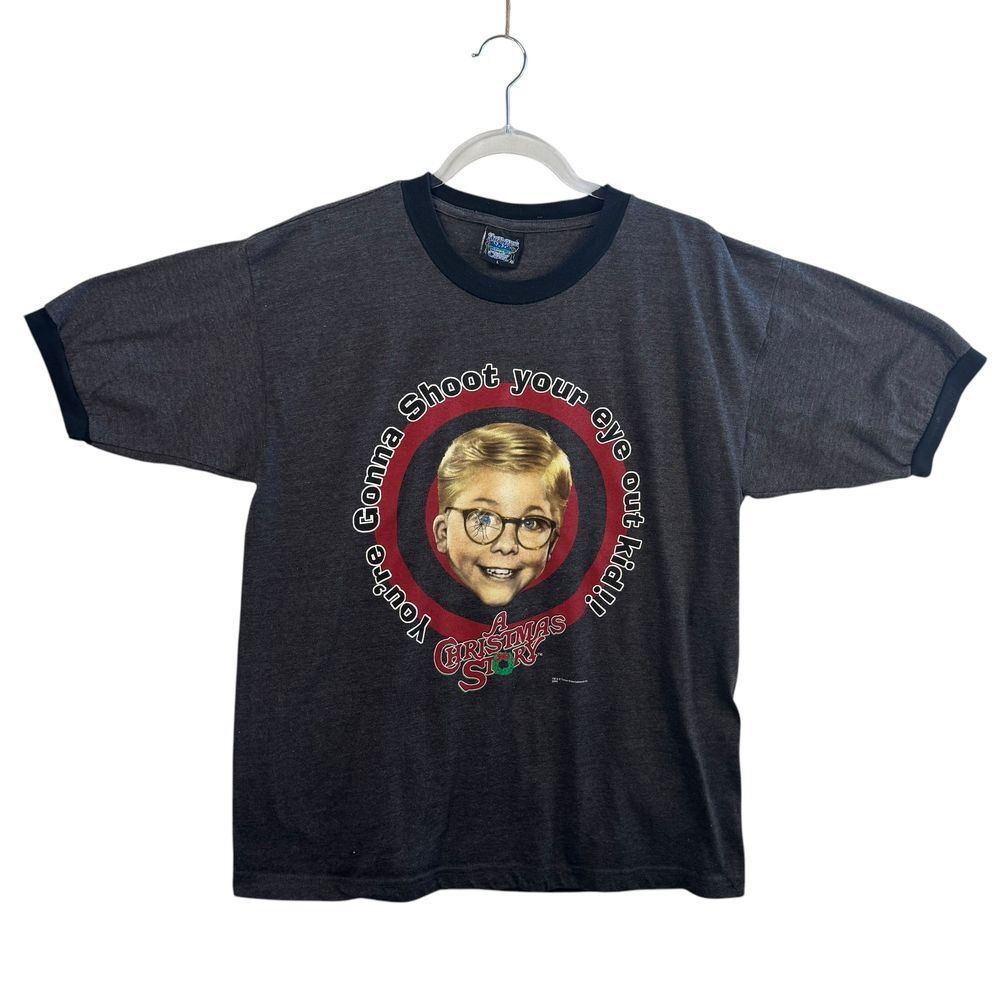 A Christmas Story Movie Graphic Ringer T-Shirt You'll Shoot Your Eye Out Large